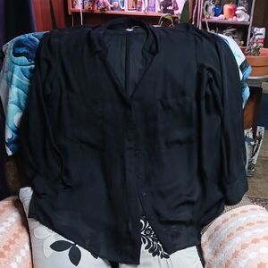 Worthington Black Button Down Shirt